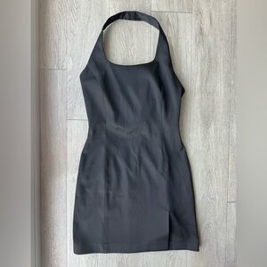 Vintage Laundry by Shelli Segal Black Halter Sheath Dress 90s / Y2K